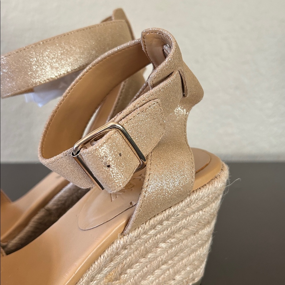 J.Crew Metallic Espadrille Wedge Sandals – Size 5.5 (New) - Picture 3 of 9